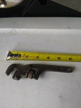 Vintage Rigid E6 Pipe Wrench 6 " Cast Steel Offset Angle Head Looks Great