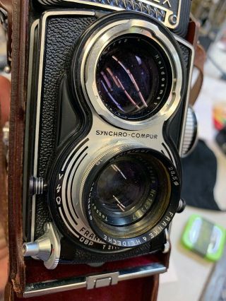 Rolleiflex 3.  5 B MX - EVS 6x6 TLR Camera w Zeiss Tessar 1:3.  5 f=75mm Lens, 12