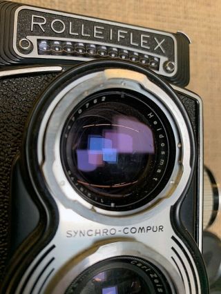 Rolleiflex 3.  5 B MX - EVS 6x6 TLR Camera w Zeiss Tessar 1:3.  5 f=75mm Lens, 4