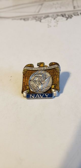 Vintage United States Of America Us Navy Pin American Legion Usa Made Eagle