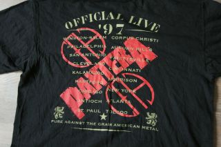 Pantera vintage 101 proof 1997 official live tour T Shirt vtg metal tee xl 4