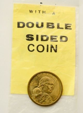 5 Sacagawea Dollar Coin Magic Trick Double Sided Heads Vtg