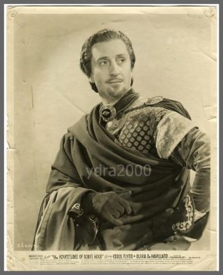 The Adventures Of Robin Hood Actor Basil Rathbone Movie Vintage Photo