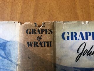 THE GRAPES OF WRATH True 1st Edition/1st Issue John Steinbeck,  Owner 12