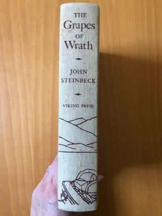 THE GRAPES OF WRATH True 1st Edition/1st Issue John Steinbeck,  Owner 7