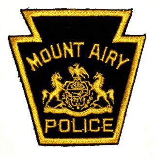 Mount Airy Pennsylvania Pa Sheriff Police Patch Keystone Vintage Old Mesh