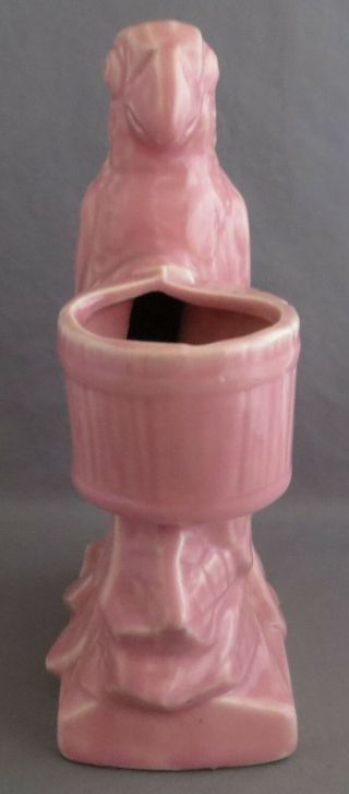 Vintage Nelson McCoy Pink Parrot Planter Vase. 4