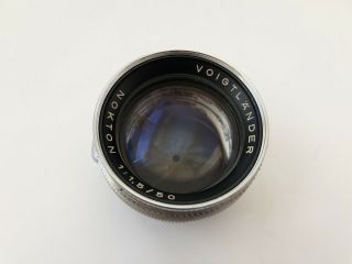Voigtlander Prominent - 35mm Rangefinder Film Camera w/ 50mm f/1.  5 Nokton Lens 11