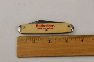 Vtg 60s Budweiser Bud Beer Pocket Knife Advertising Trucker Gas Station Usa