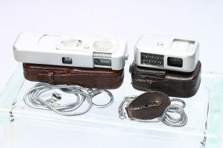 Minox Iii Subminiature Film Spy Camera W/ Meter,  Chain