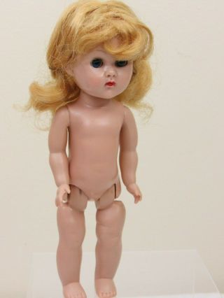 Vtg Vogue Ginny Doll Slw Molded Lash Blonde Nude Straight Leg Walker