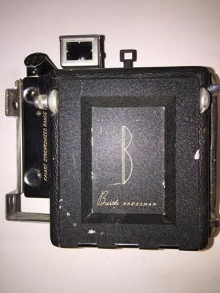 Busch Pressman 2 1/4 X 3 1/4 Baby Press Camera w Wollensak Raptar lens 120 back 2