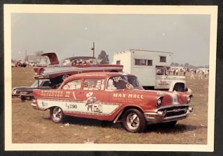 Vintage 1970’s Max Hall Revenuer Iii Chevy Gasser Dragster Car Snapshot Photo