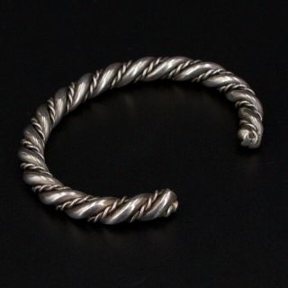 VTG Sterling Silver - NAVAJO Braided Twisted Rope 5.  75 