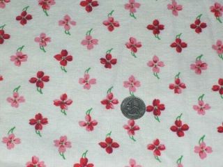 Full Vintage Feedsack: Little Pink And Red Flowers