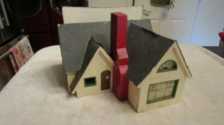 Vintage O Scale Homemade Wood Craftsman 1950s L House Cottage 8.  5 " X 9 " X 6.  5 "