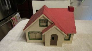 Vintage O Scale Homemade Wood Craftsman 1950s 2 Story House Cottage 8 " X 7 " 5.  5 "