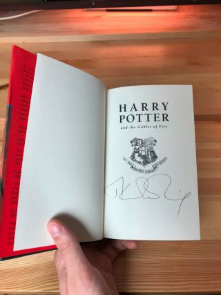 JK Rowling Signed Harry Potter & The Goblet of Fire (Raincoast Books) 3