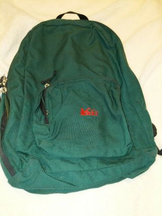 Rei Vintage Green Hiking Outdoor Day Pack You