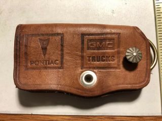 Vintage Leather Key Holder Iten Pontiac Gmc Bismarck Nd
