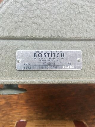 Vintage Commercial Grade Bostitch Model B5E6J Heavy Duty Electric Stapler EUC 4