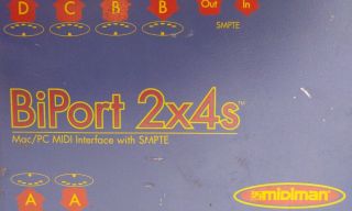Midiman BiPort 2x4s Mac/PC Serial Midi Interface w/ SMPTE 1999 Vintage (,) 2