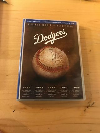 La Dodgers Vintage World Series Films - 1959,  1963,  1965,  1981 & 1988 2 Dvds Set