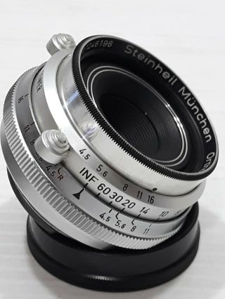 Steinheil Orthostigmat 3.  5cm 35mm F/4.  5 M39 Lens For Leica Thread Mount