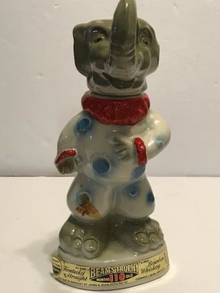 Jim Beam Republican Gop Elephant Clown Vintage 1968 Ceramic Bar Decanter Bottle