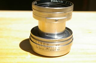 Leica Lens Ernst Leitz Wetzlar Summitar 5cm 1:2 50 mm Screw Mount w/ origin.  cap 4
