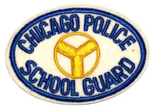 Chicago – School Guard - Illinois Il Campus Police Patch Felt Vintage Old 3x4”