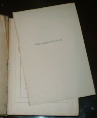 GONE WITH THE WIND,  by MARGARET MITCHELL,  DECEMBER 1936 PRINTING 2