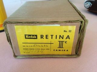 Kodak Retina IIIC (Big C) Camera with Display Box,  Outer Box and Tags - 1958 6