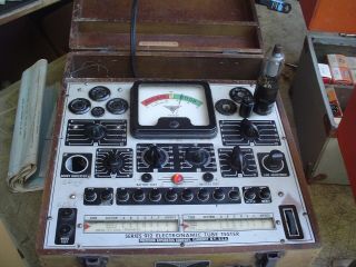 Series 912 Vintage Electronamic Tube Tester Precision Apparatus Co.  Parts Or Rep