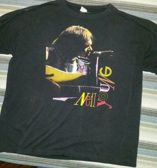 Neil Young Crazyhorse 1986 Authentic Concert T Shirt Vintage