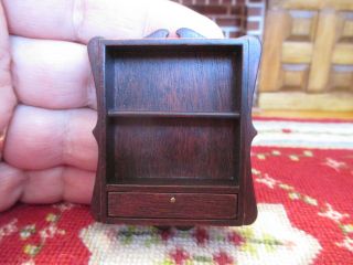 Dollhouse Miniatures Vintage Wooden Spice Rack / Shelf Signed By Judy Thomas