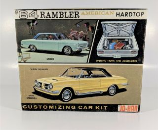 Vintage 1964 Rambler American 1/25 Model Kit By Jo - Han - Partially Built