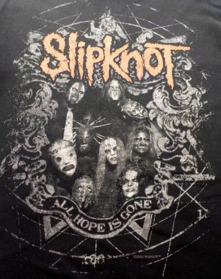 Vtg Slipknot Mens L All Hope Is Gone Mens 100 Cotton T Shirt Gc
