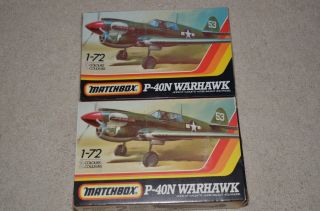 1/72 Matchbox Two Vintage P - 40n Warhawk Kits Kit Pk - 31