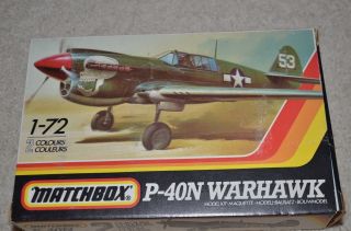 1/72 MATCHBOX TWO VINTAGE P - 40N WARHAWK KITs Kit PK - 31 3