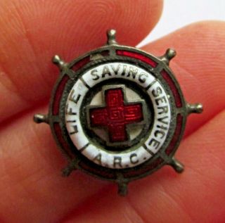 Vintage American Red Cross Life Saving Service Lapel Pin