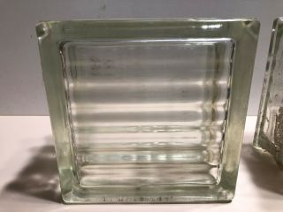 Vintage Reclaimed Architectural Glass Block 5 3/4 