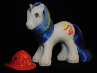 My Little Pony G1 Chief Flawed Vintage Big Brother Boy W/fireman Helmet 1986