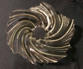Mikasa Vintage Swirl Crystal Glass Centerpiece Bowl Large 15 "