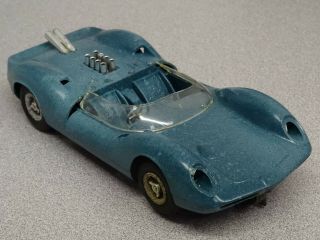 Vintage Cox Lotus Ford 40 1:24 Scale Slot Car In Spotty Blue Cond
