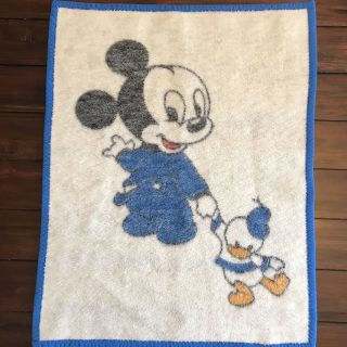 Vtg Biederlack 80s Baby Mickey Mouse Donald Duck Crib Quilt Blanket Disney 1984