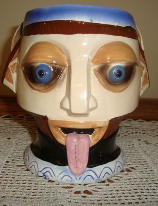 Vintage Tiki Mug With Tongue Sticking Out By Steve Crane Associates