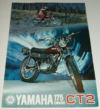 1972 Yamaha 175 Ct2 Ct 2 Dealer Brochure Enduro