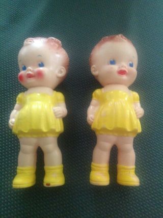 2 Vintage Sun Rubber Dolls - Girl 