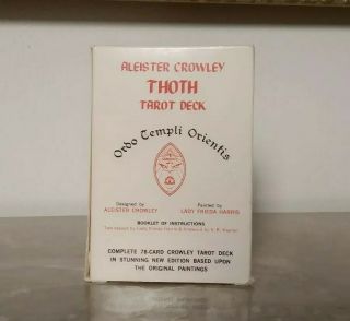 English 1978 Vtg Aleister Crowley Thoth Tarot Cards White Box C Greenie